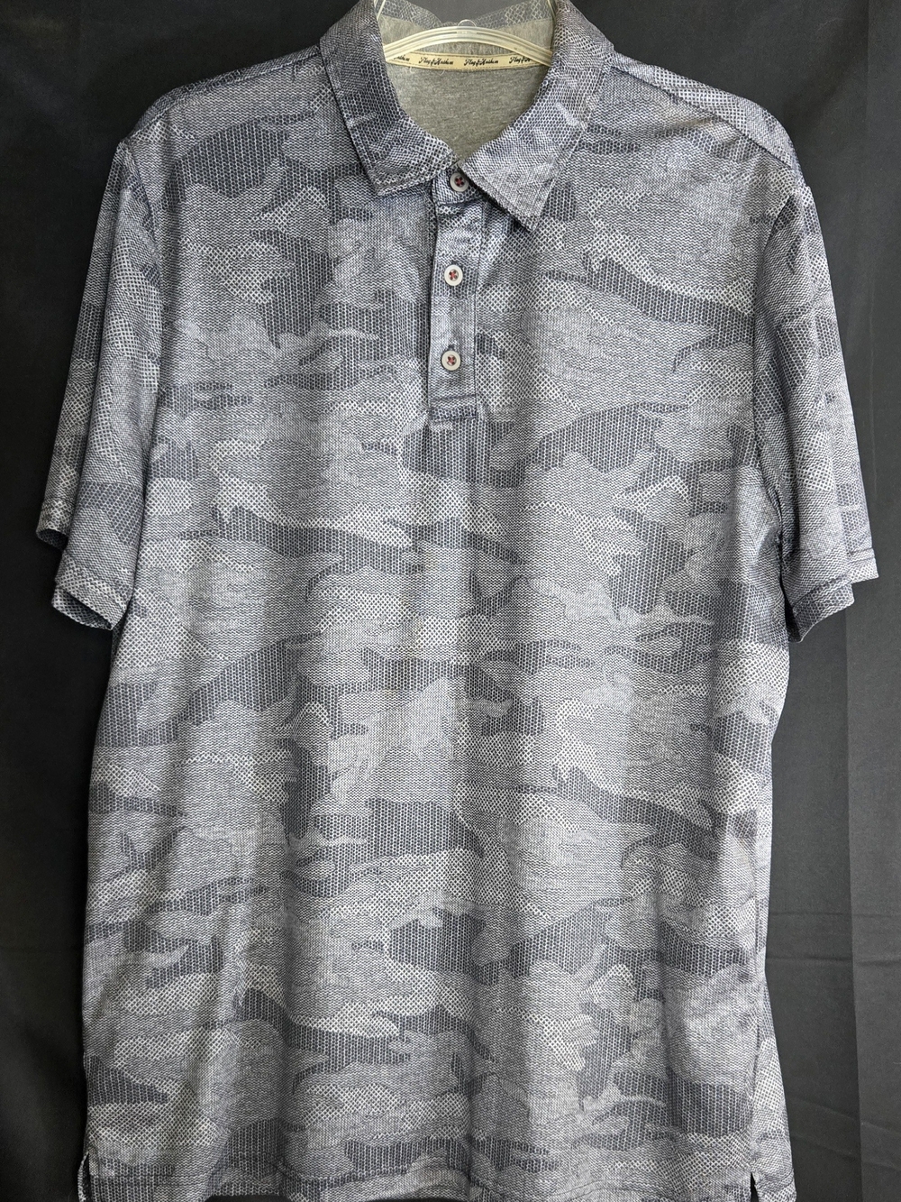 Flag & Anthem Men's L Golf Gray Camouflage Polo Shirt #601
